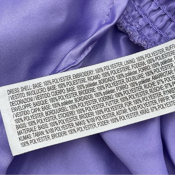 Disney Rapunzel Dress Girls Size 5/6 Disney Store Tangled Princess Purple Floral - Picture 10 of 13